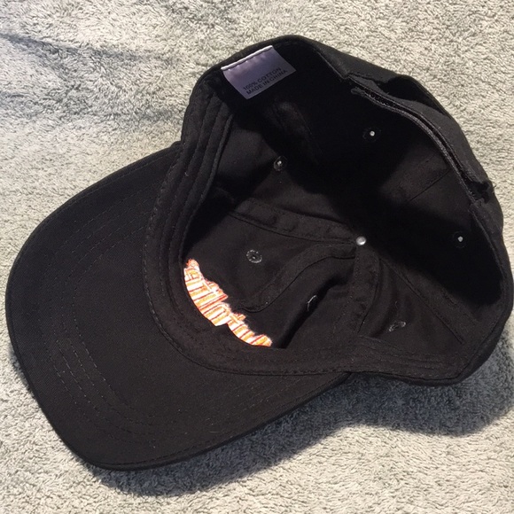 Autolite Advance Auto Parts black hat adjustable back strap full 6 panel cap - Picture 6 of 10